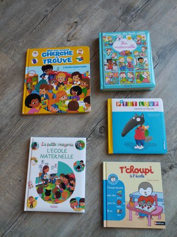 Lot de 5 livres sur l'école maternelle 