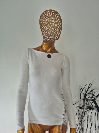 Pull Femme Blanc Taille Unique 