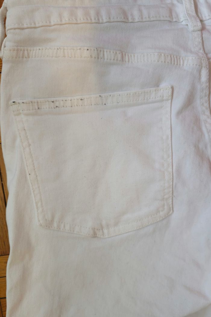 Jean blanc taille haute Zara - photo numéro 4