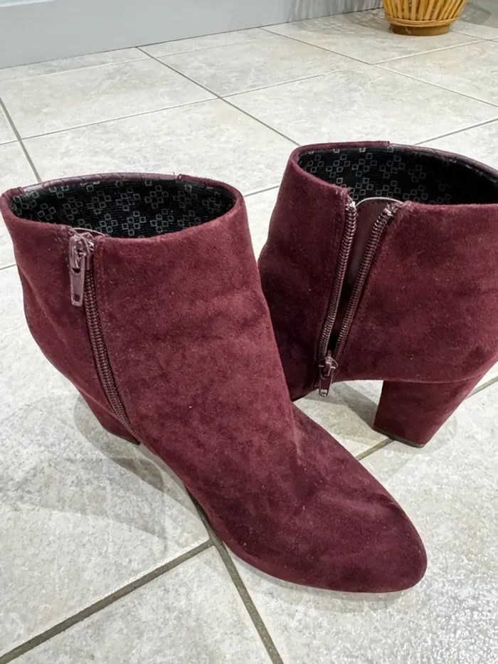 Bottines bordeaux daim 37 - photo numéro 2