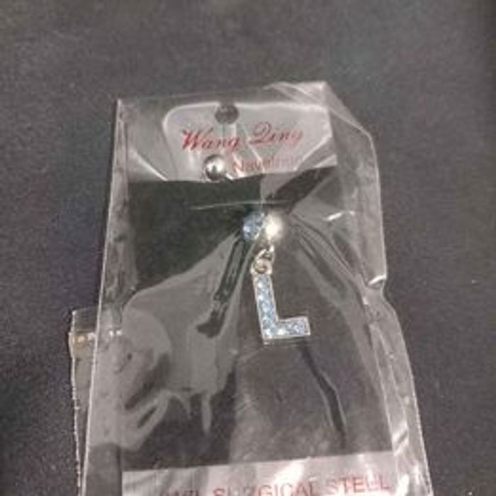 Piercing nombril avec strass bleu