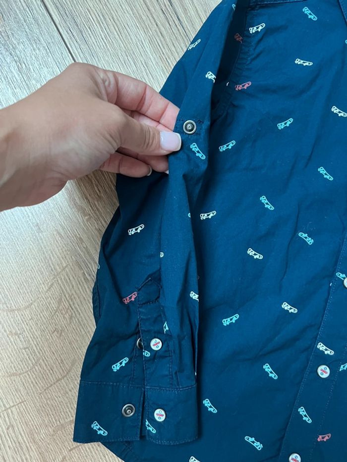 Chemise Sergent Major 4 ans bleu marine/skates - photo numéro 5