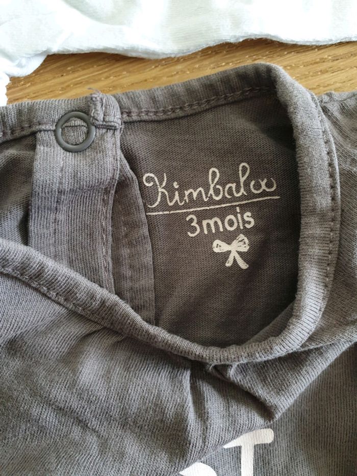Lot de 2 t-shirts manches longues 3mois - photo numéro 3