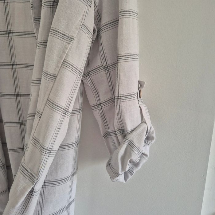 Blazer blanc à carreaux gris - Pimkie - Taille L : 40 - 42 - photo numéro 5