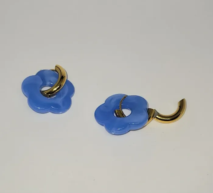 Boucles d'oreilles fleurs - photo numéro 2