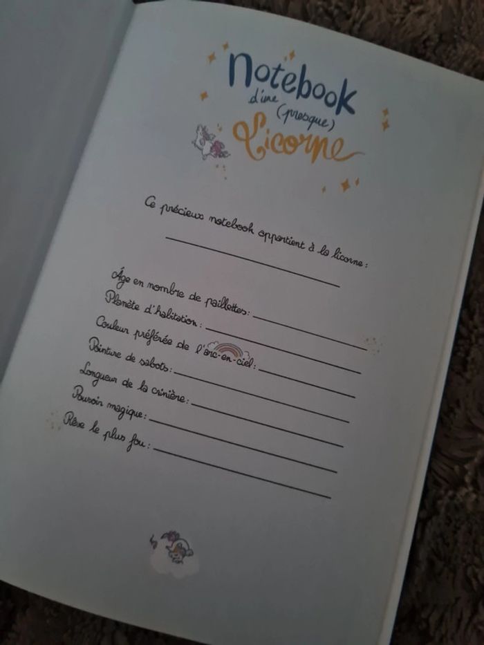 Carnet notebook d'une presque licorne - photo numéro 3