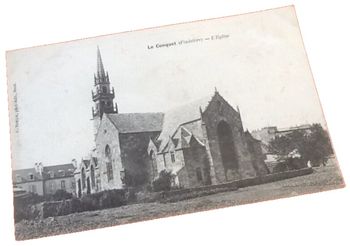 Carte postale ancienne Le Conquet (Finistère) L' Eglise