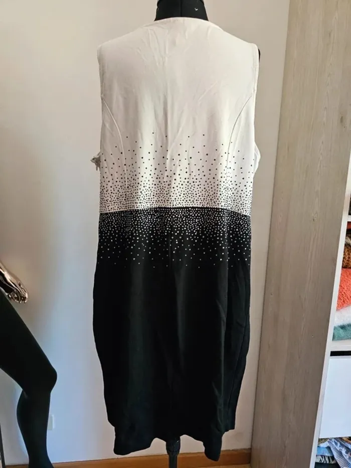 Robe élégante Bodyflirt noir & blanc | Taille 52 (6XL) | Très bon état - photo numéro 2