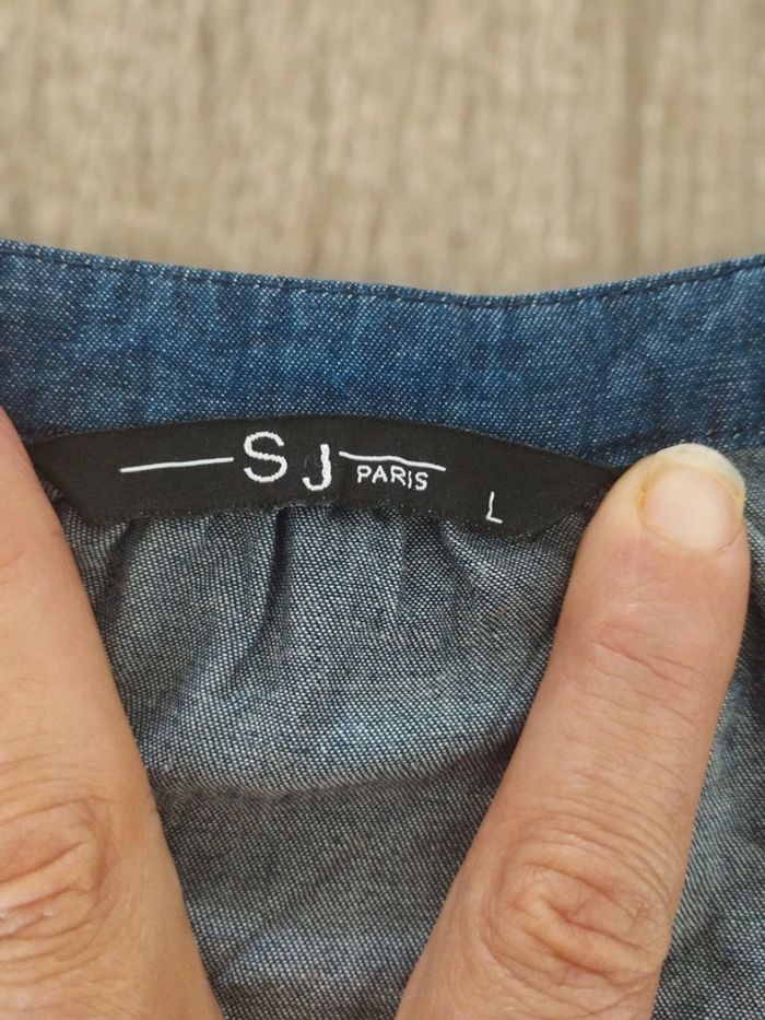 Jolie blouse fine façon jean femme TL SJ paris - photo numéro 2