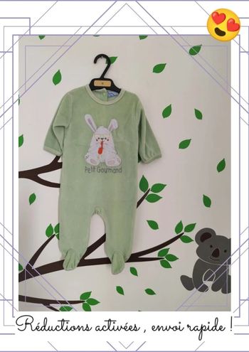Pyjama velours bébé 3 mois