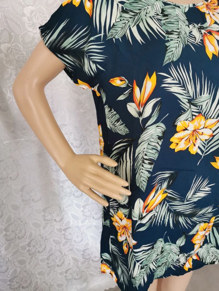 🌺Robe bleu marine orange. Taille 38 🌺 - photo numéro 2