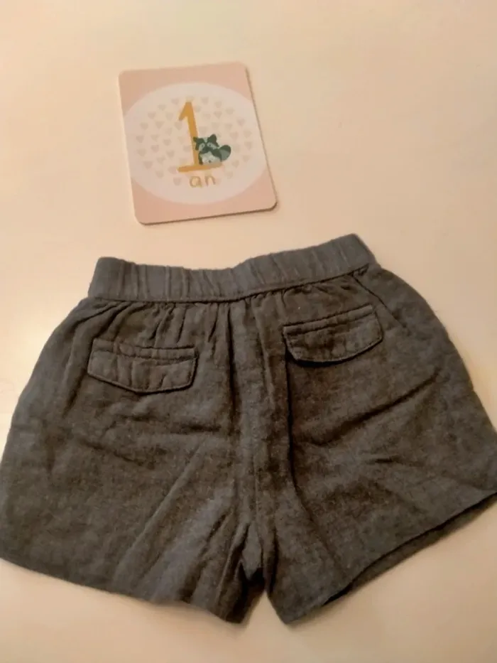 Short gris Obaïbi Taille 12 mois - photo numéro 4