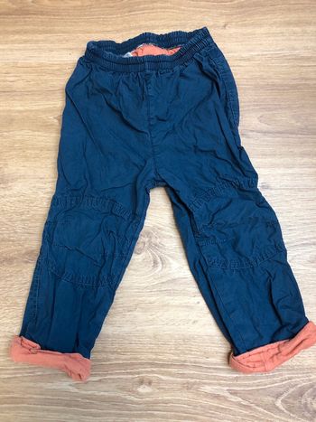 Pantalon bleu et orange 18 mois