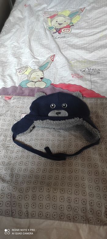 Bonnet chaud ours Kimbaloo 6/12 mois