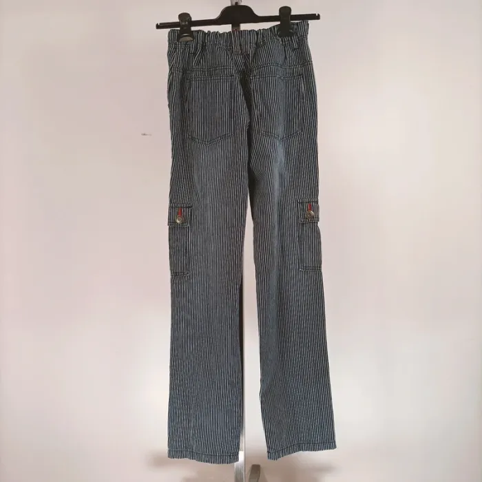 Pantalon orchestra 14 ans rayures verticales bleu marine et blanc A143 - photo numéro 6