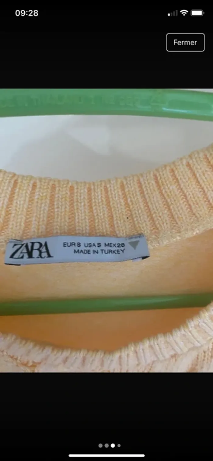 Pull sans manches femmes torsadé Zara - photo numéro 3