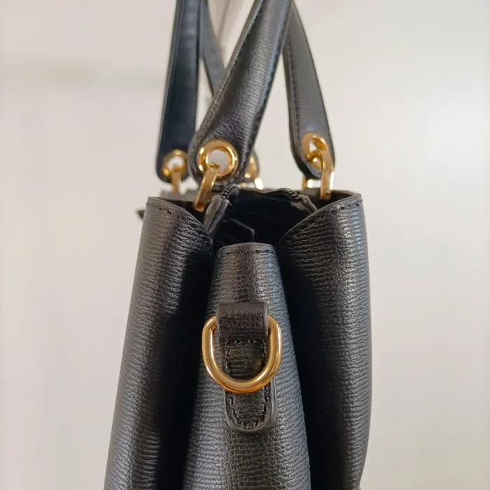 Sac noir Gallantry Paris porté main/fépaule zippé à anses rigides S039 - photo numéro 11
