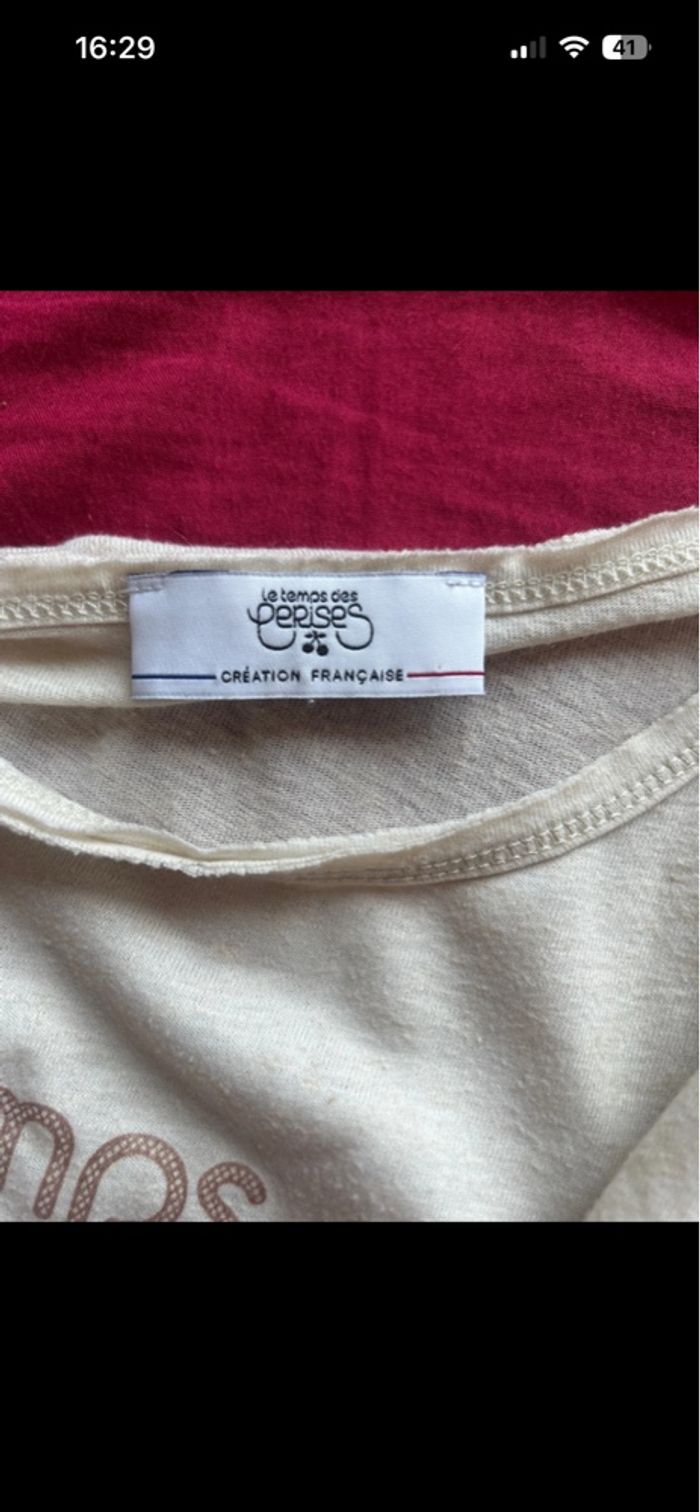 Teeshirt femme le temp des cerises - photo numéro 3