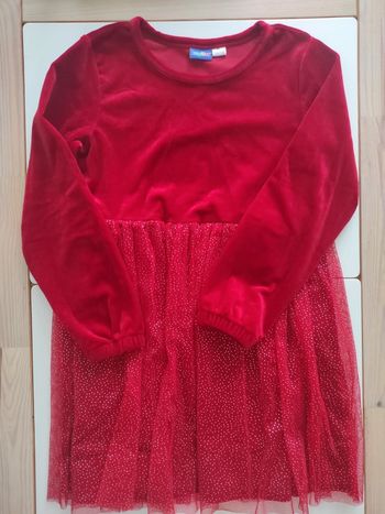 Robe rouge Noël fille 7-8 ans