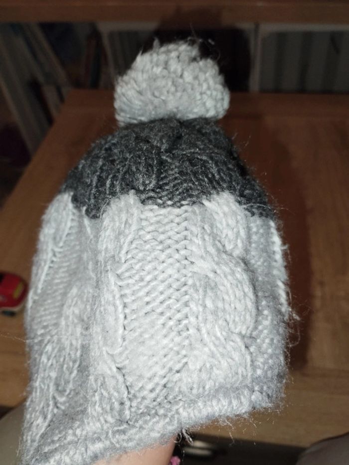 Bonnet gris noir 6/12mois - photo numéro 2