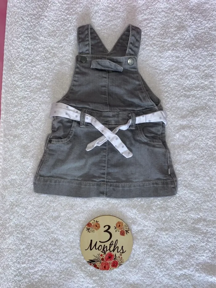 Robe en jean gris obaïbi 3 mois