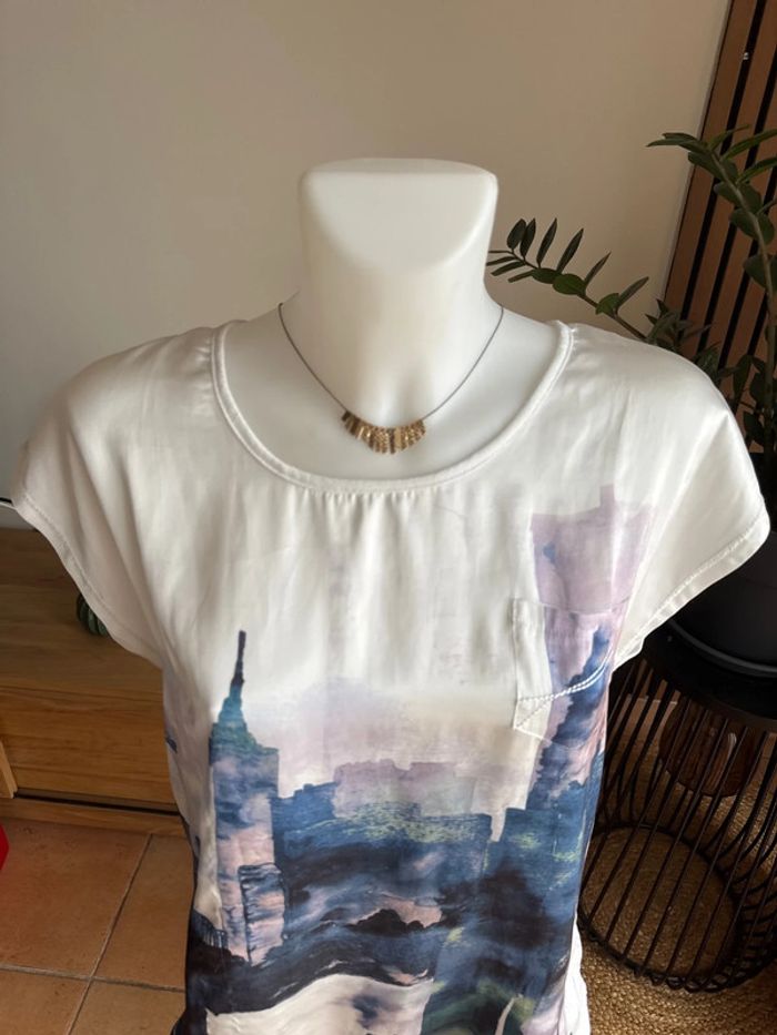 T-shirt blanc imprimé - photo numéro 2