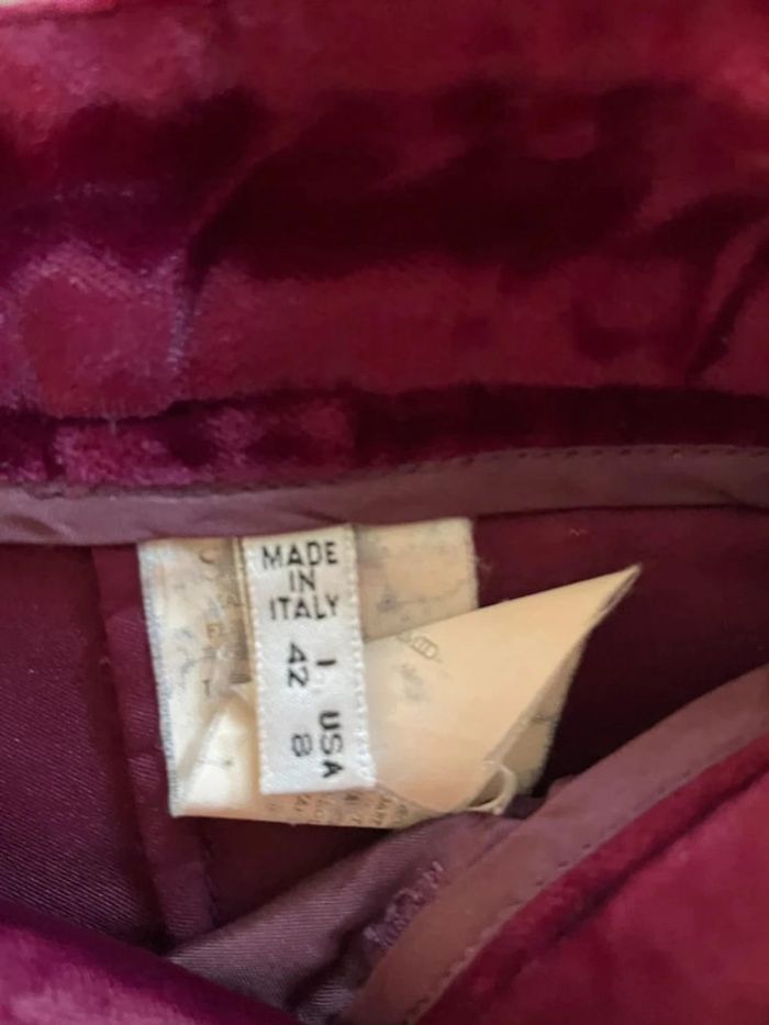Pantalon façon velours violet - photo numéro 5