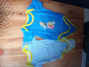 Lot de 2 body garçon 9-12 mois kitchoun