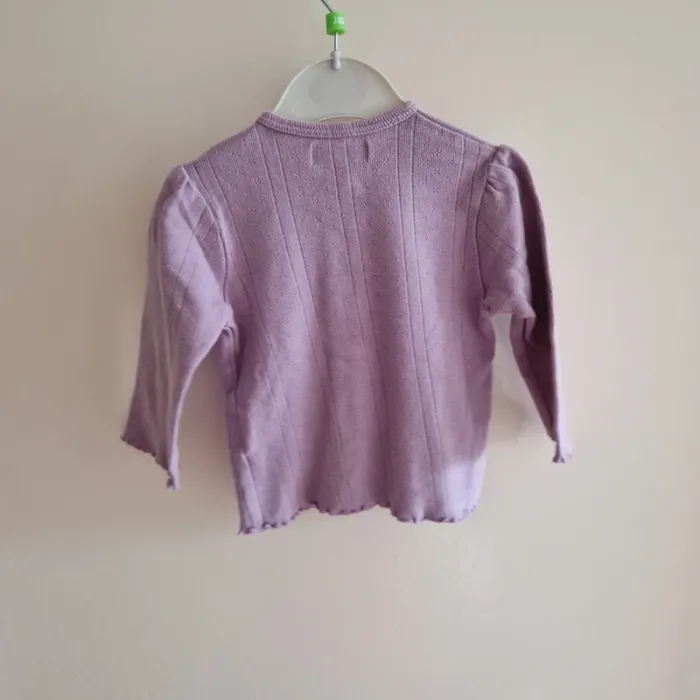 6 mois gilet mauve - photo numéro 3