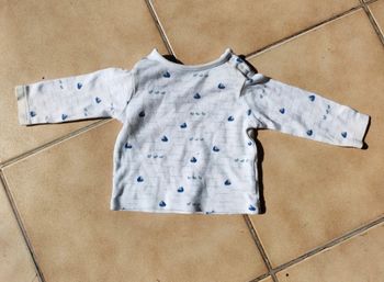 T-shirt manches longues bébé - Motif petits bateaux (30)