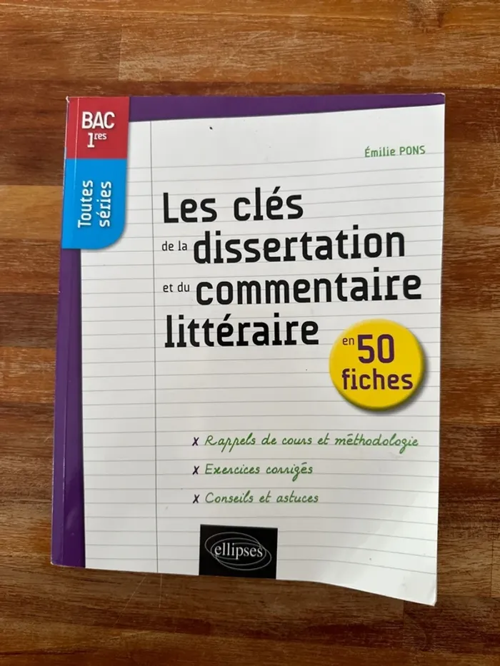 Livre les clés de la dissertation et du commentaire littéraire