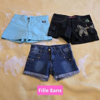 Lot shorts fille 8ans
