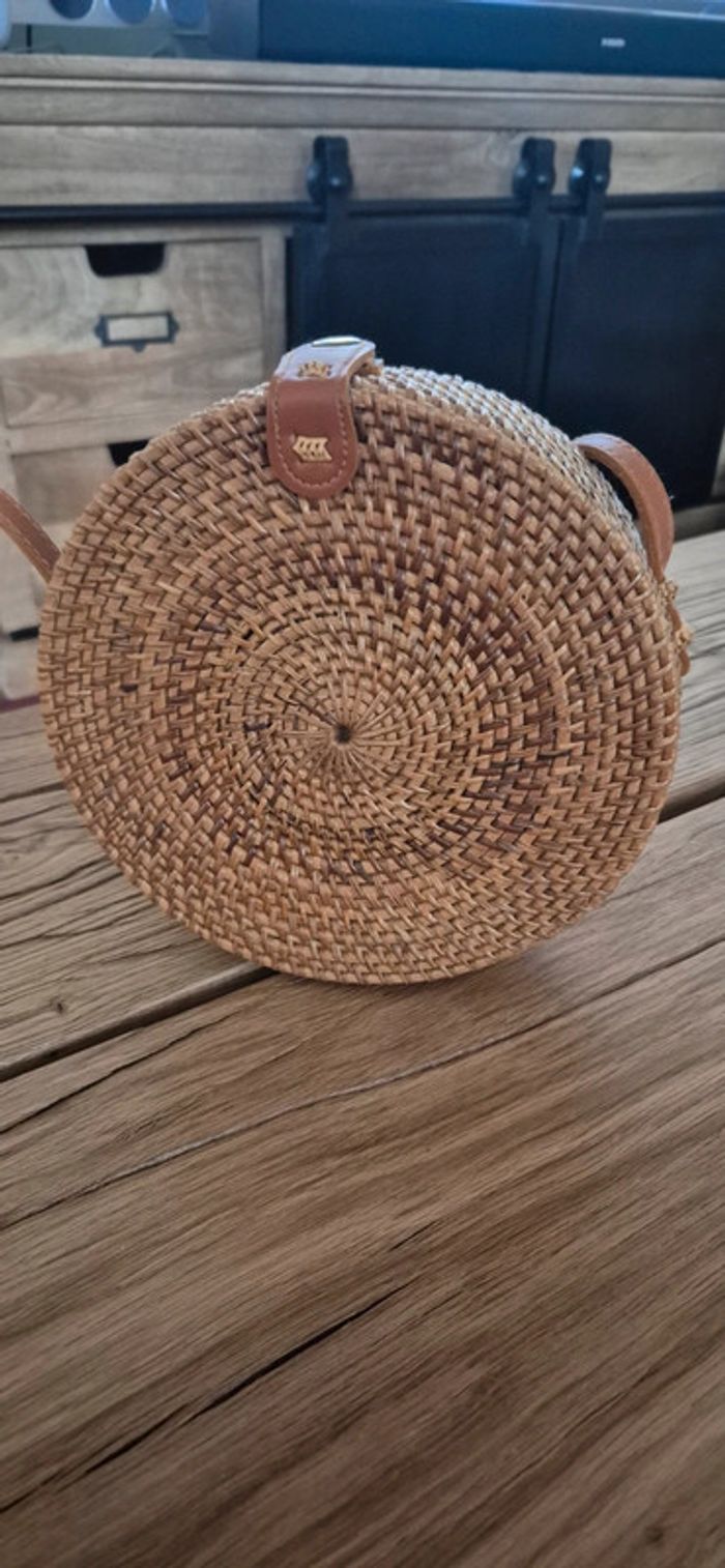Sac rond en rotin
