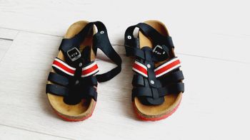Chaussures mixte garçon fille sandales été marine et rouge  Gémo pointure 30