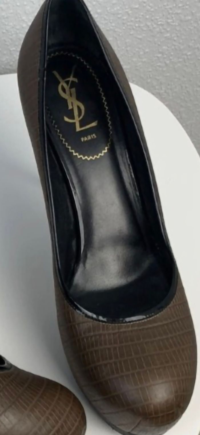 Escarpins Ysl t38.5 authentique - photo numéro 4