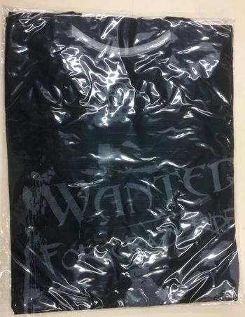 T-shirt motard wanted noir