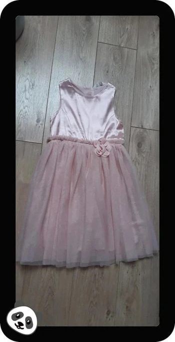 Robe de fêtes / cérémonie h&m rose clair à paillettes 9/10 ans (140 cm) état neuve