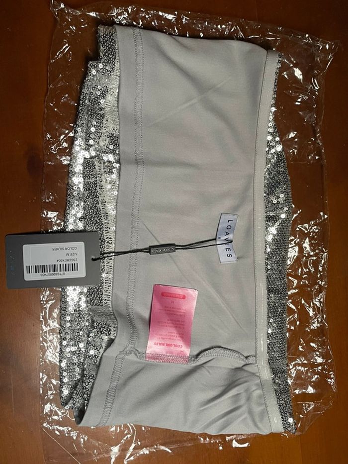 Top bandeau argenté Loavies neuf taille M - photo numéro 11