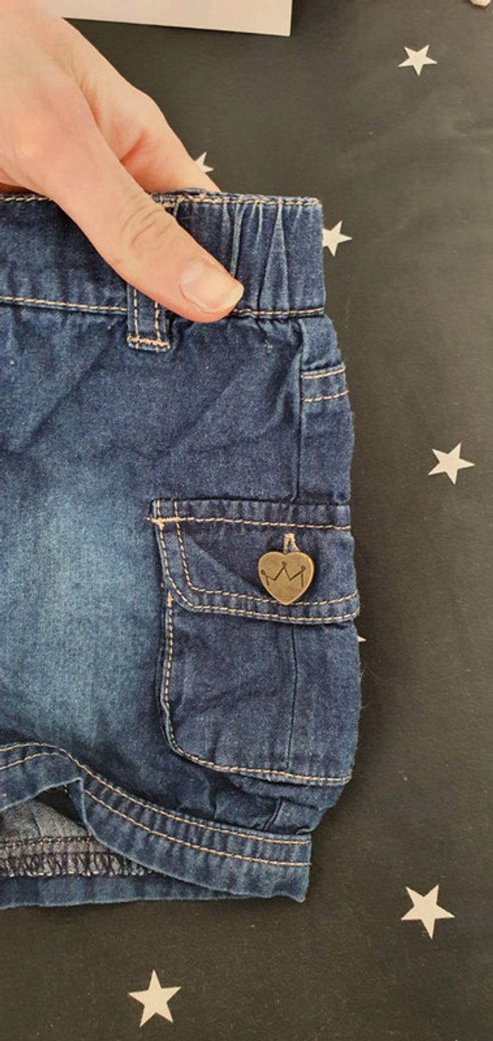 Short en jean Z Grain de blé taille 12 mois en très bon état - photo numéro 4