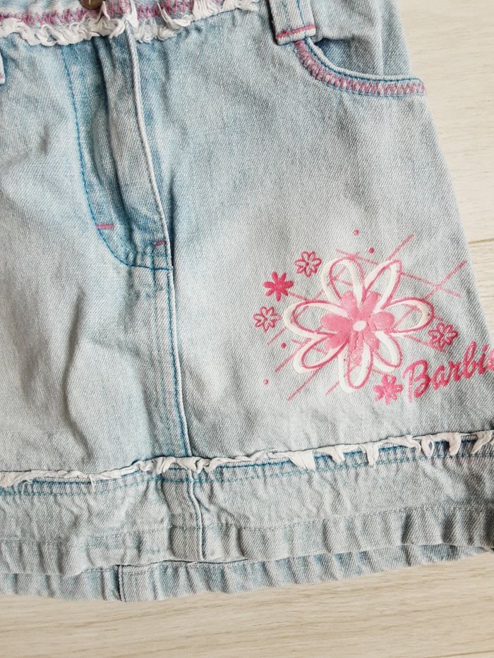 Vêtement fille jupe en jean bleu Barbie 3 ans - photo numéro 2