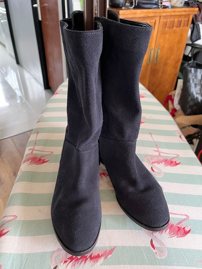 Bottes velours bleu nuit eram taille 38 - photo numéro 2