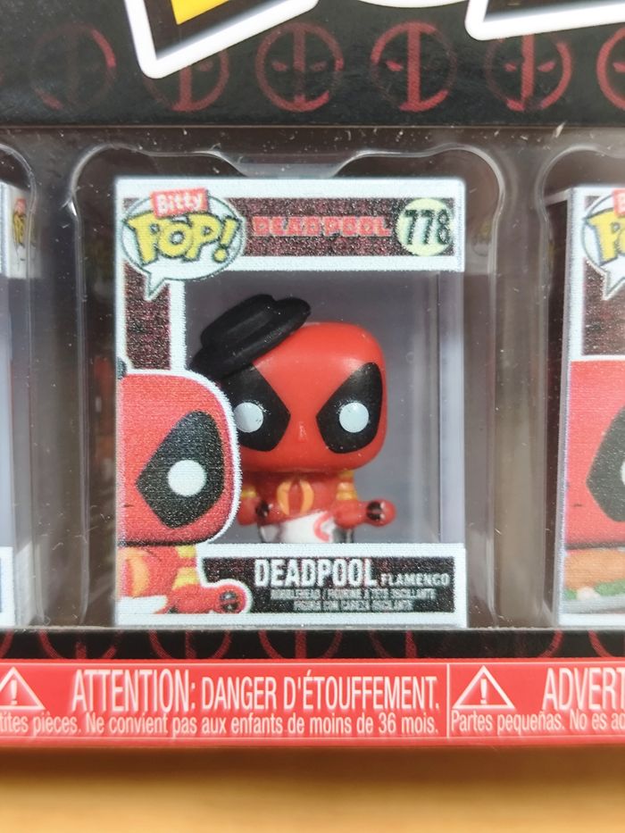 Boîte 4 Bitty Pop! Deadpool - Bathtime, Flamenco, Supper Hero + Mystère ! - photo numéro 3
