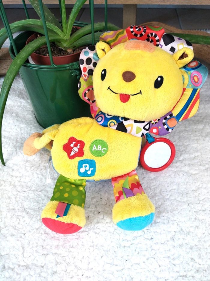Peluche 🦁 d'activités Timothée mon lion sonore