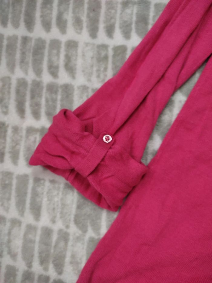 Pull fin rose col rond décolleté coton soie Bérénice taille s - photo numéro 4