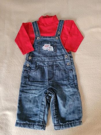 ensemble salopette pull DPAM 6 mois 67 cm