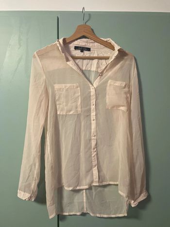 Chemise cache cache rose transparent