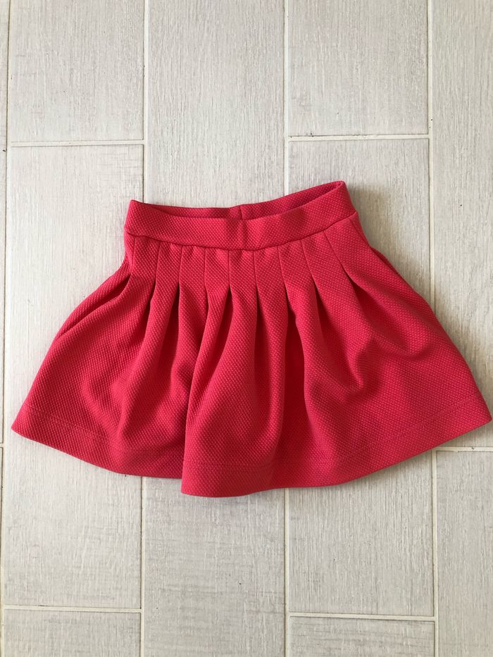Jupe soleil taille 5 ans fille rouge rose framboise - photo numéro 3