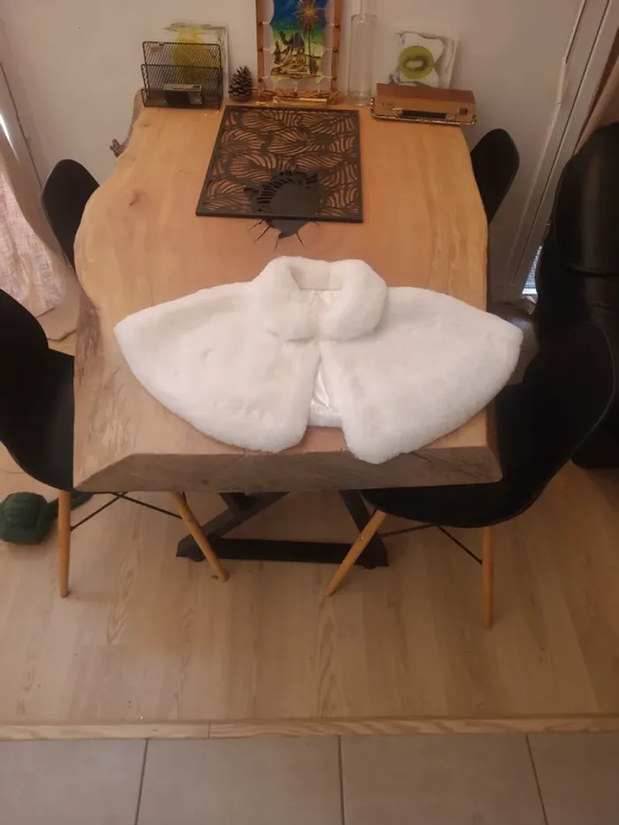 Cap balero velour blanche - photo numéro 2