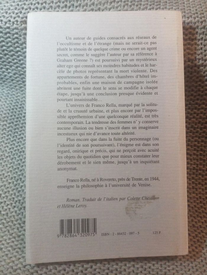 Franco Rella - A travers l'ombre - photo numéro 2