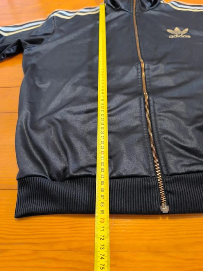 Veste Adidas - Chile 62 - Logo brodé - Noir, doré, abricot - Taille L - photo numéro 8